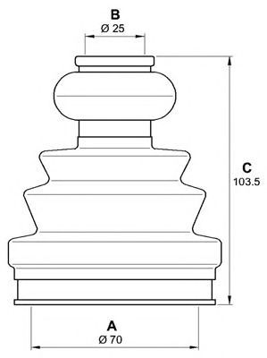 OPEN PARTS sjk721400 -  Комплект пыльника, приводной вал